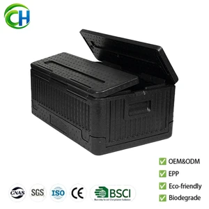 40L Recycle Lightweight EPP Foam Cooler Box Waterproof Shock-proof Flip Foldable EPP Foam Insulated Box For Food