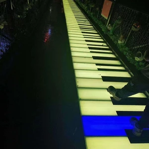 Hot Sale Interactive Led Piano Dance Floor Play Music Buried Recessed Outdoor Sensitive Colorful RGB Color