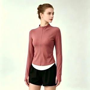 Customized Two-piece Women's Yoga Fitness Top Casual Slim Fit Sportswear Breathable Plus Size Quick Drying High Elasticity