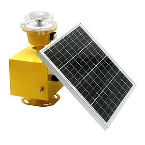 ICAO Annex 14 Compliant Obstruction Markers /solar Aviation Obstruction Lighting/aircraft Warning Light For Airports