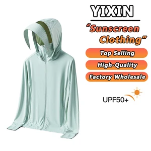 Hot Sale Full Zipper UPF 50 Protective Shirt Custom Logo Outdoor Activities Adult UV Protection Fishing Shirt