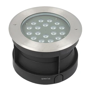Stainless Steel Housing IP68 Waterproof Auto Color Changing AC12V 18W RGB LED Pool Light
