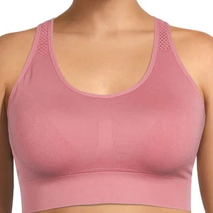 New Style Comfortable Women's Sports Bra with Front Logo Breathable Eco-Friendly Fabric Medium Support for Gym & Yoga Fitness