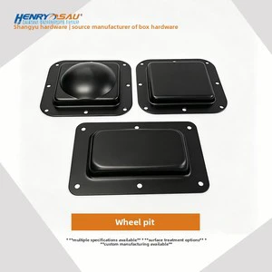 Iron 304 Stainless Steel Recessed Wheel Well Airline Crate Accessories Speaker Handle Side Grip for Stage Audio Lighting Box