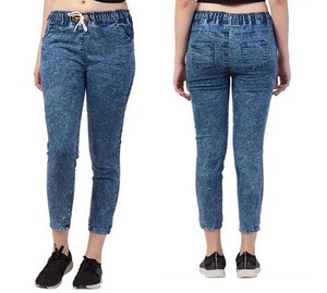 New Design Women's High Street Casual Breathable Straight Denim Jeans Custom Logo Design Elastic Waist Closure Mid Rise