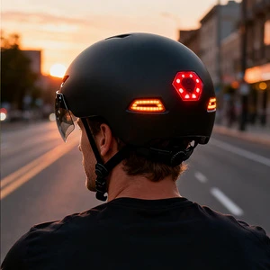CE Adult Smart EBike Helmet Bicycle Urban Commuter Cycling Helmet With Turn Signal Light For Daily Riding Helmet Safety