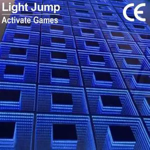 Interactive Selfie Magnetic LED Dance Floor with Plastic & Steel Panels 550x550 Size Sanyou Lighting Wedding Party Active Game