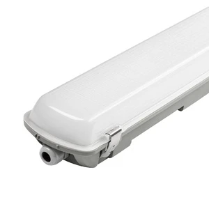 ETL DLC Dali Dimmable IP65 Tri-proof LED Garage Light 4ft 5ft Vapor Tight Fixtures Carpark Cold Room Waterproof Batten