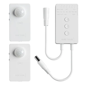 Battery Powered 12v 24v Auto Turn on off Lighting for Led Strip Pir Rf433 Wireless Motion Sensor Led Controller