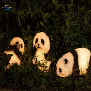 Designer Minimalist Nordic Indoor Outdoor Floor Light Modern Resin Art Panda LED Garden Lamps Brick Brick Brick Lights Landscape