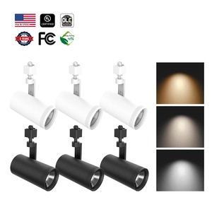 US ETL UL Five Color Zoomable H Type Heads Led Track Light Cob 110v 10W-30W 5000K 5Adjustable Black White Spotlight For Kitchen
