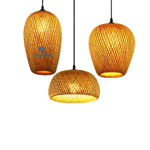 HOT Wholesale Vietnam FBA Bamboo Lamp Shade Decor Lampshade Pendant Lamp for Restaurant