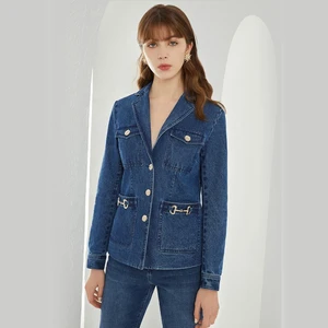 Custom Women Denim Jackets Fashion Elegant Ladies Denim Jacket