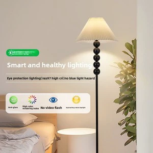Five Ball Iron Floor Lamp Nordic Retro Pleated Design Eye Protection LED Light For Living Room Bedroom Bedside Decor