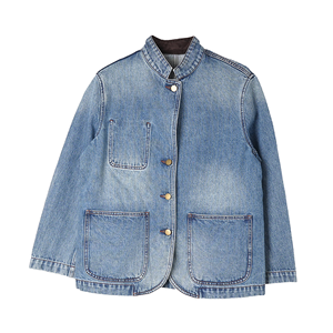 Trendy Men's Denim Jacket High Quality Customizable Casual Streetwear Vintage Stonewashed Quick Dry Breathable Chinese Loose Fit