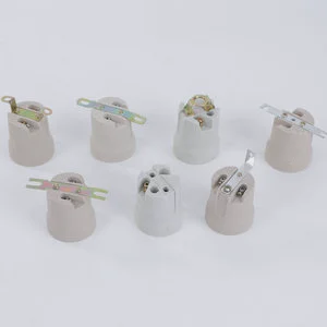 Approved Ceramic Screw Lamp Socket E27 Light Bulb Base 220V with 3-Year Warranty for Installing