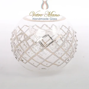 Handmade and Blown Glass T-Light Holder