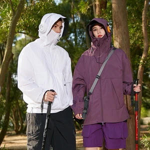 Sun Protection Clothing Sunshade Men and Women Summer Ice Silk Clothing Breathable UV Protection UPF50 Outdoor Zipper Shirts