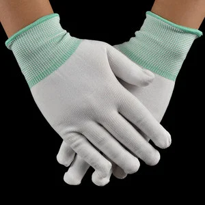 Knitted White Safety Gloves Comfortable Anti-Slip Industria Workl Gloves