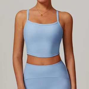 Winter Brushed Beautiful Back Gym Yoga Vest Quick-drying Fitness Top Outer Wear Running Sports Vest