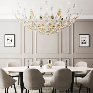 Worth Purchasing Indoor Decoration Pendant Lights Hotel Lobby Upscale Restaurant Custom Glass Chandeliers