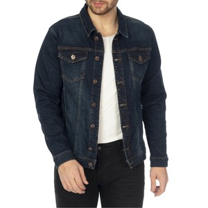 New Arrival Stylish Men's Winter Denim Canvas Jacket with Ripped Detail Plus Size Button Front Quick Dry & Windproof