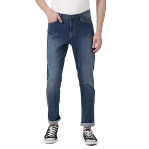 Modern Men Denim Pants Slim Fit Stylish Comfortable Cotton Blend Trousers Perfect for Streetwear Casual Work and Travel