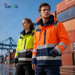 Winter Outdoor Waterproof High Visibility Reflective Safety Coat Workwear Construction Mining Coal Oil Gas Hi Vis Worker Jackets