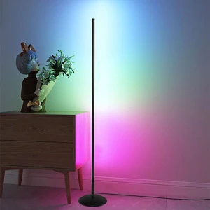 Intelligent Corner Floor Lamp with Dimmable LED RGB Floor Lamp and Music Mode Bedroom Atmosphere Lamp