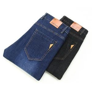 2025 Plus Size Men's Denim Regular Trousers Comfortable Breathable Wholesale Jeans Casual Print