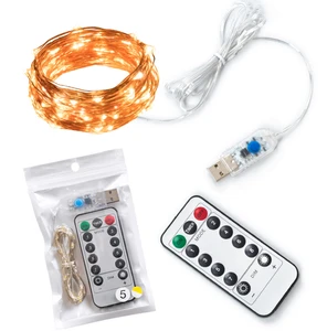 Christmas Decoration USB 5V Power Led fairy String 50/100/200 Led Light Copper Wire String Light with 8 Mode Remote Control