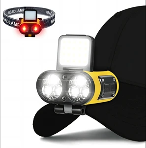 Bright Bird 300lm LED Headlamp Rechargeable Clip-On Cap Waterproof Daylight Adjustable Beam Motion Sensor Adjustable Brightness