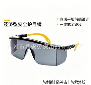 101117 101113 Safety Goggles: Class F, Impact-Resistant, UV-Protective, Dust-Proof, Sand-Proof, Adjustable Temples