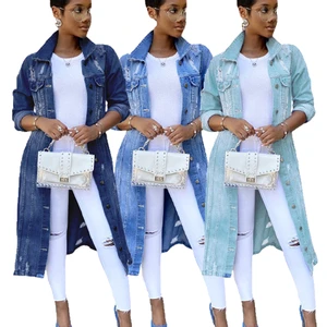 High Quality Long Sleeve Casual Denim Jeans Women Jean Jackets for Ladies Jeans Jacket Women