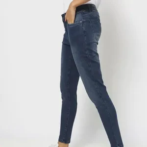 Women's Casual Regular Fit Mid Waist Straight Full Length Denim Custom Solid Color High Quality 100% Cotton Quick Dry Autumn