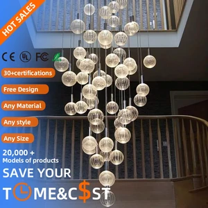 Exclusive Design Staircase Bedroom Art Design Glass Ball Nordic Pendant Light Interior Custom Hanging Lamp Lighting Decoration