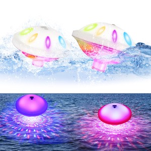 2025 New Creative Rechargeable ABS LED Pool Floating Light RGB Colorful Night Ambiance Lighting Intelligently Controlled EU CE