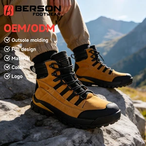 Professional Autumn Winter Unisex Outdoor High Cut Waterproof High Ankle Support Breathable Light Trail Running Hiking Shoes