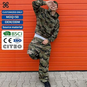 Manufacturers French Terry Mens Jogger Sets Custom Heavy 500gsm Cotton Camo Tracksuit