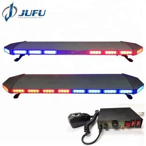 46.5 Inch Red Blue Amber White Emergency Flashing Strobe Lights with Siren Radio Horn Used Emergency Light bar
