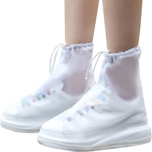 Durable Antislip PVC Shoes Cover Waterproof Foldable Outdoor Wear-Resistant with Zipper Safety Shoe Covers