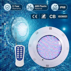 IP68 Resin Filled LED Pool Light 12V Wall Mounted Submersible Underwater Lamp ABS+UV Anti-Corrosion RGB Color Changing For Pool