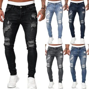 Wholesale Trendy Men's Jeans Pants Trousers Slim Fit Cotton Trousers for Men's Denim Pants Pantalons Pour Hommes Jeans