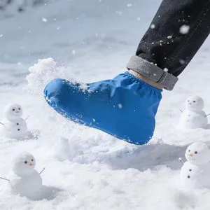Waterproof Rubber Shoe Covers-Boot Covers with Rainproof Design-for Skiing Cycling and Outdoor Activities