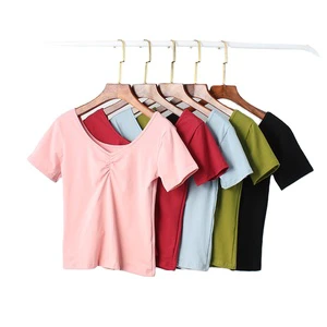 Women's Casual Plus Size Cotton V-Neck Logo T-Shirt