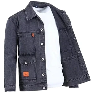 Autumn Winter Men's Classic Vintage Fleece Thickening Warm All-Match Denim Bomber Jacket High Quality Button S-5XL Sizes