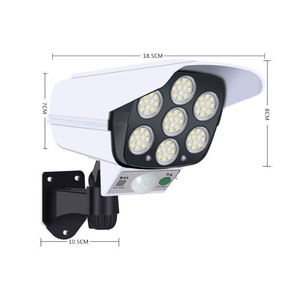 Solar-powered Lighting, Simulated Surveillance Lights, and Simulated Camera Lights