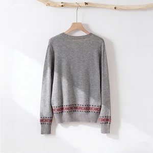 Women's Casual Long Sleeved Pullover, Winter Round Neck Sweater, and Loose Knit Top Made of 100% Cashmere Customizable logo