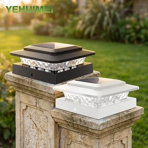 Modern Design Solar Post Cap Lights Outdoor Brighter 3 Modes LED Fence Post Solar Garden Lights For Wooden Posts
