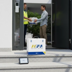 NERA G Series Last-Mile Cooler Box 2-8°C Stable Ultra-Compact & Lightweight Ergonomic Handle For US Home Healthcare Delivery